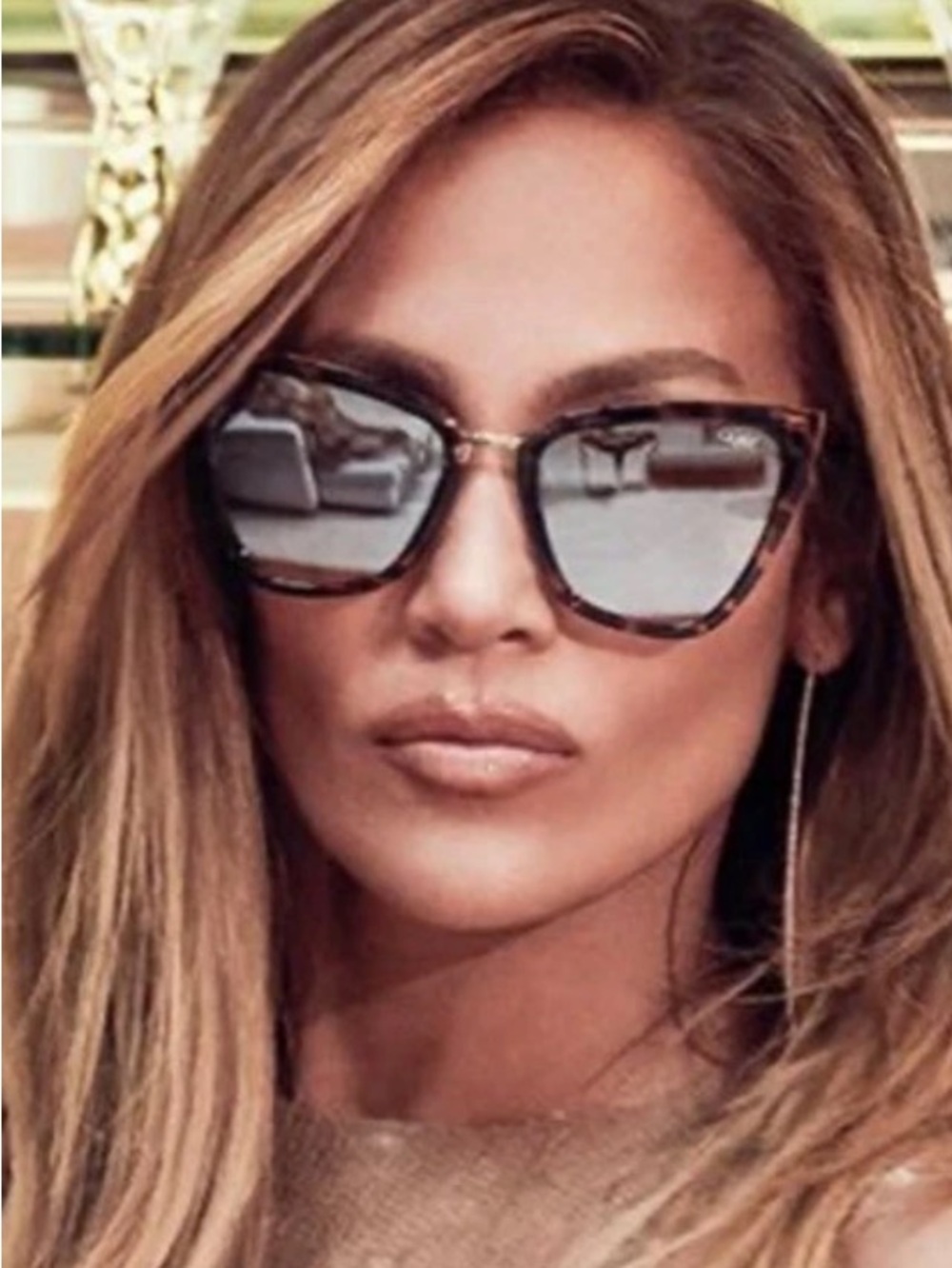Quay Reina Mini Mirrored Cat Eye Tortoise Shell Sunglasses 52mm
NWOT